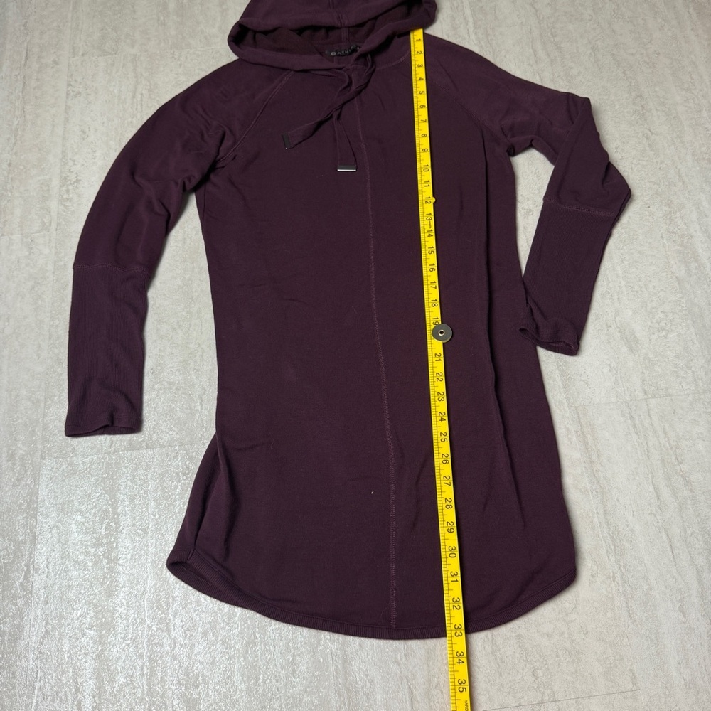 Athleta Solitude Hoodie sweatshirt dress purple burgundy XS - Picture 8 of 12